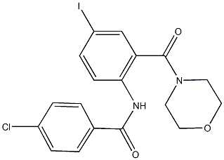 499198-81-1 4-chloro-N-[4-iodo-2-(4-morpholinylcarbonyl)phenyl]benzamide