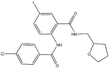 2-[(4-chlorobenzoyl)amino]-5-iodo-N-(tetrahydro-2-furanylmethyl)benzamide|