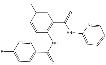 2-[(4-fluorobenzoyl)amino]-5-iodo-N-(2-pyridinyl)benzamide Struktur