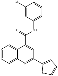 N-(3-chlorophenyl)-2-(2-thienyl)-4-quinolinecarboxamide,499212-10-1,结构式
