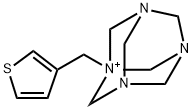 1-(3-thienylmethyl)-3,5,7-triaza-1-azoniatricyclo[3.3.1.1~3,7~]decane Structure