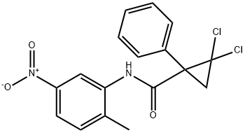 2,2-dichloro-N-{5-nitro-2-methylphenyl}-1-phenylcyclopropanecarboxamide,499973-41-0,结构式