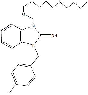 1-[(decyloxy)methyl]-3-(4-methylbenzyl)-1,3-dihydro-2H-benzimidazol-2-imine Structure