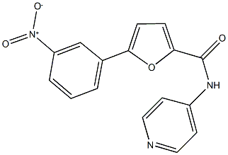 5-{3-nitrophenyl}-N-pyridin-4-yl-2-furamide Structure