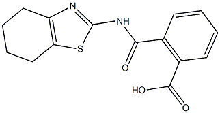 2-[(4,5,6,7-tetrahydro-1,3-benzothiazol-2-ylamino)carbonyl]benzoic acid 化学構造式