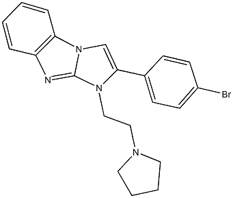 2-(4-bromophenyl)-1-[2-(1-pyrrolidinyl)ethyl]-1H-imidazo[1,2-a]benzimidazole Structure