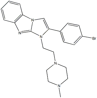 2-(4-bromophenyl)-1-[2-(4-methyl-1-piperazinyl)ethyl]-1H-imidazo[1,2-a]benzimidazole 化学構造式