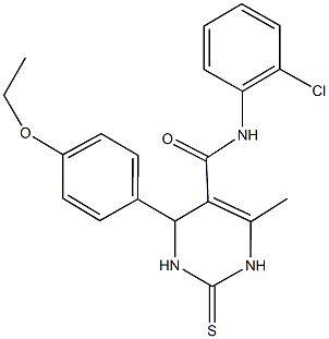 N-(2-chlorophenyl)-4-(4-ethoxyphenyl)-6-methyl-2-thioxo-1,2,3,4-tetrahydro-5-pyrimidinecarboxamide Structure