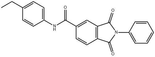 N-(4-ethylphenyl)-1,3-dioxo-2-phenyl-5-isoindolinecarboxamide Structure