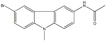 N-(6-bromo-9-methyl-9H-carbazol-3-yl)acetamide 结构式