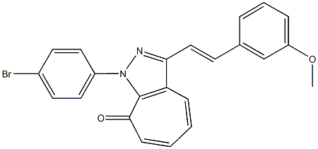 1-(4-bromophenyl)-3-[2-(3-methoxyphenyl)vinyl]cyclohepta[c]pyrazol-8(1H)-one Structure