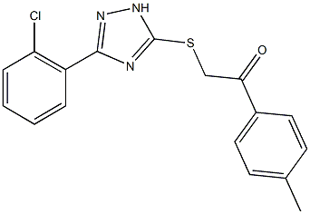 2-{[3-(2-chlorophenyl)-1H-1,2,4-triazol-5-yl]sulfanyl}-1-(4-methylphenyl)ethanone,500016-01-3,结构式