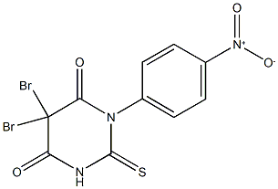 5,5-dibromo-1-{4-nitrophenyl}-2-thioxodihydro-4,6(1H,5H)-pyrimidinedione,500016-04-6,结构式