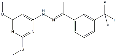 1-[3-(trifluoromethyl)phenyl]ethanone [6-methoxy-2-(methylsulfanyl)-4-pyrimidinyl]hydrazone,500017-05-0,结构式