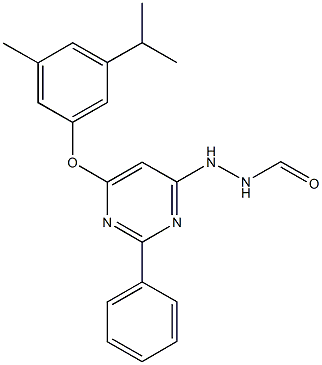 N'-[6-(3-isopropyl-5-methylphenoxy)-2-phenyl-4-pyrimidinyl]formic hydrazide Structure