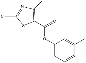 3-methylphenyl 2-chloro-4-methyl-1,3-thiazole-5-carboxylate 结构式