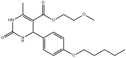 2-methoxyethyl 6-methyl-2-oxo-4-[4-(pentyloxy)phenyl]-1,2,3,4-tetrahydropyrimidine-5-carboxylate Structure