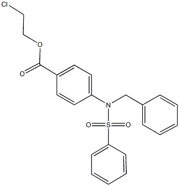 2-chloroethyl 4-[benzyl(phenylsulfonyl)amino]benzoate 化学構造式