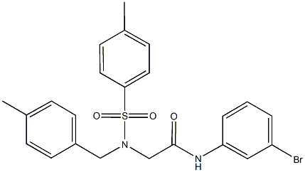 N-(3-bromophenyl)-2-{(4-methylbenzyl)[(4-methylphenyl)sulfonyl]amino}acetamide Structure