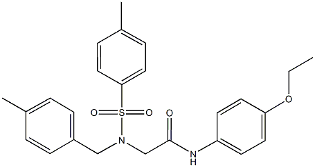 N-(4-ethoxyphenyl)-2-{(4-methylbenzyl)[(4-methylphenyl)sulfonyl]amino}acetamide 化学構造式