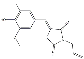 500134-67-8 3-allyl-5-(4-hydroxy-3-iodo-5-methoxybenzylidene)-1,3-thiazolidine-2,4-dione