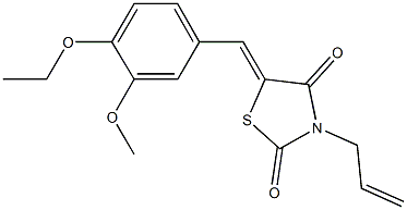 3-allyl-5-(4-ethoxy-3-methoxybenzylidene)-1,3-thiazolidine-2,4-dione,500134-69-0,结构式