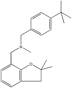 N-(4-tert-butylbenzyl)-N-[(2,2-dimethyl-2,3-dihydro-1-benzofuran-7-yl)methyl]-N-methylamine 化学構造式