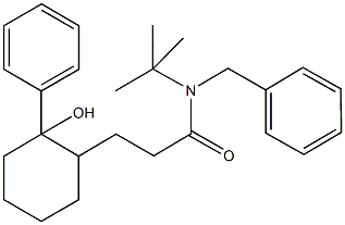 N-benzyl-N-(tert-butyl)-3-(2-hydroxy-2-phenylcyclohexyl)propanamide Structure