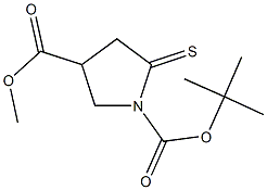 1-tert-butyl 3-methyl 5-thioxo-1,3-pyrrolidinedicarboxylate Structure