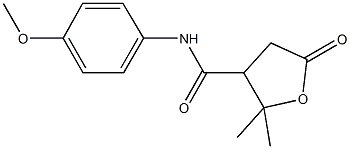 N-(4-methoxyphenyl)-2,2-dimethyl-5-oxotetrahydro-3-furancarboxamide,500160-34-9,结构式