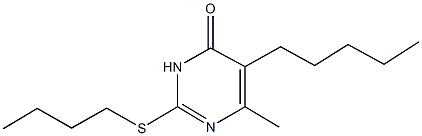 2-(butylsulfanyl)-6-methyl-5-pentyl-4(3H)-pyrimidinone Structure