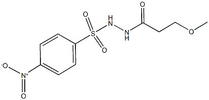 4-nitro-N'-(3-methoxypropanoyl)benzenesulfonohydrazide,500189-33-3,结构式