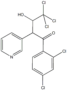 4,4,4-trichloro-1-(2,4-dichlorophenyl)-3-hydroxy-2-(3-pyridinyl)-1-butanone 化学構造式