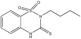 2-butyl-2H-1,2,4-benzothiadiazine-3(4H)-thione 1,1-dioxide Structure