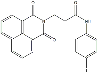 3-(1,3-dioxo-1H-benzo[de]isoquinolin-2(3H)-yl)-N-(4-iodophenyl)propanamide,500191-83-3,结构式