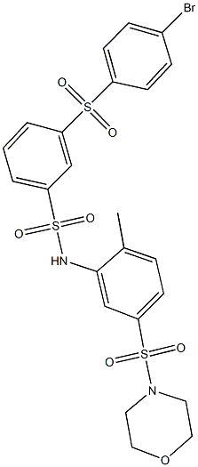 500192-86-9 3-[(4-bromophenyl)sulfonyl]-N-[2-methyl-5-(4-morpholinylsulfonyl)phenyl]benzenesulfonamide