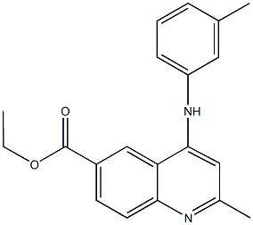 ethyl 2-methyl-4-(3-toluidino)-6-quinolinecarboxylate Structure