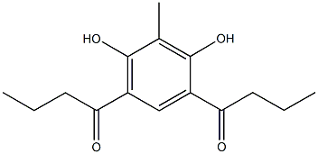 1-(5-butyryl-2,4-dihydroxy-3-methylphenyl)-1-butanone 化学構造式