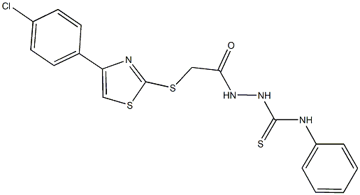 2-({[4-(4-chlorophenyl)-1,3-thiazol-2-yl]sulfanyl}acetyl)-N-phenylhydrazinecarbothioamide,500193-66-8,结构式
