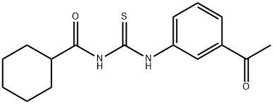 N-(3-acetylphenyl)-N'-(cyclohexylcarbonyl)thiourea Struktur