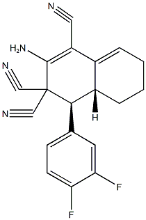 2-amino-4-(3,4-difluorophenyl)-4a,5,6,7-tetrahydro-1,3,3(4H)-naphthalenetricarbonitrile,500218-99-5,结构式