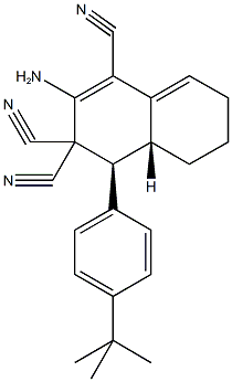 2-amino-4-(4-tert-butylphenyl)-4a,5,6,7-tetrahydro-1,3,3(4H)-naphthalenetricarbonitrile,500219-01-2,结构式