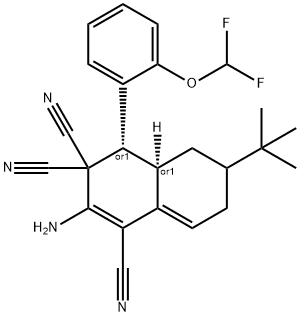 500219-08-9 2-amino-6-tert-butyl-4-[2-(difluoromethoxy)phenyl]-4a,5,6,7-tetrahydro-1,3,3(4H)-naphthalenetricarbonitrile