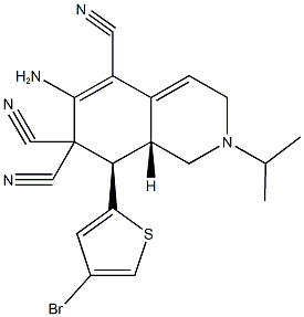 500219-11-4 6-amino-8-(4-bromo-2-thienyl)-2-isopropyl-2,3,8,8a-tetrahydro-5,7,7(1H)-isoquinolinetricarbonitrile