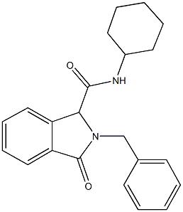 2-benzyl-N-cyclohexyl-3-oxo-1-isoindolinecarboxamide 结构式