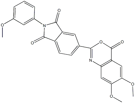 5-(6,7-dimethoxy-4-oxo-4H-3,1-benzoxazin-2-yl)-2-(3-methoxyphenyl)-1H-isoindole-1,3(2H)-dione,500261-44-9,结构式