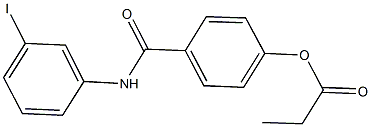 4-[(3-iodoanilino)carbonyl]phenyl propionate Structure