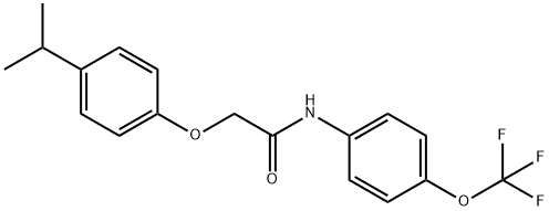 2-(4-isopropylphenoxy)-N-[4-(trifluoromethoxy)phenyl]acetamide,500263-15-0,结构式