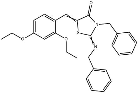 3-benzyl-2-(benzylimino)-5-(2,4-diethoxybenzylidene)-1,3-thiazolidin-4-one|