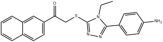 2-{[5-(4-aminophenyl)-4-ethyl-4H-1,2,4-triazol-3-yl]sulfanyl}-1-(2-naphthyl)ethanone|